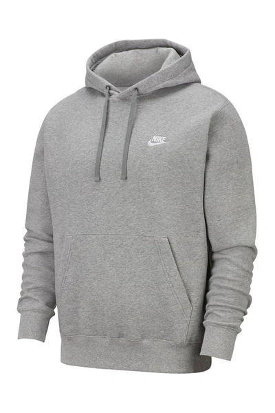 Nike Sportswear Club Logo-embroidered Cotton-blend Jersey Zip-up Hoodie In D Gr H/white