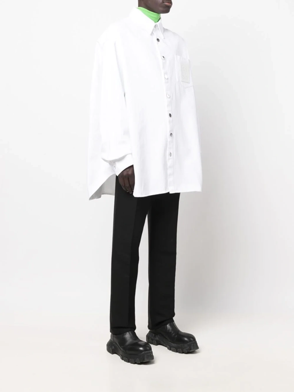 Tシャツ・カットソー RAF SIMONS SS23 White denim shirt (231M242 0010) raf-simons-straight-fit-denim-