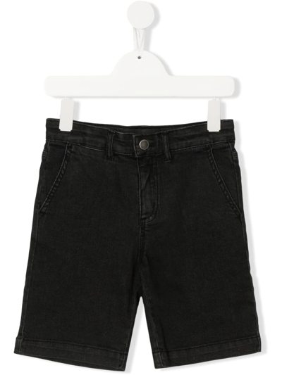 Shop Stella Mccartney Straight-leg Denim Shorts In Black