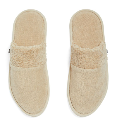 Shop Abyss & Habidecor Egyptian Cotton Christine Slippers In Beige