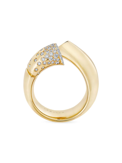 Shop Tabayer Women's Oera Large 18k Yellow Gold & Diamond Ring