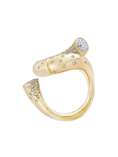 Shop Tabayer Women's Oera 18k Yellow Gold & Diamond Loop Ring