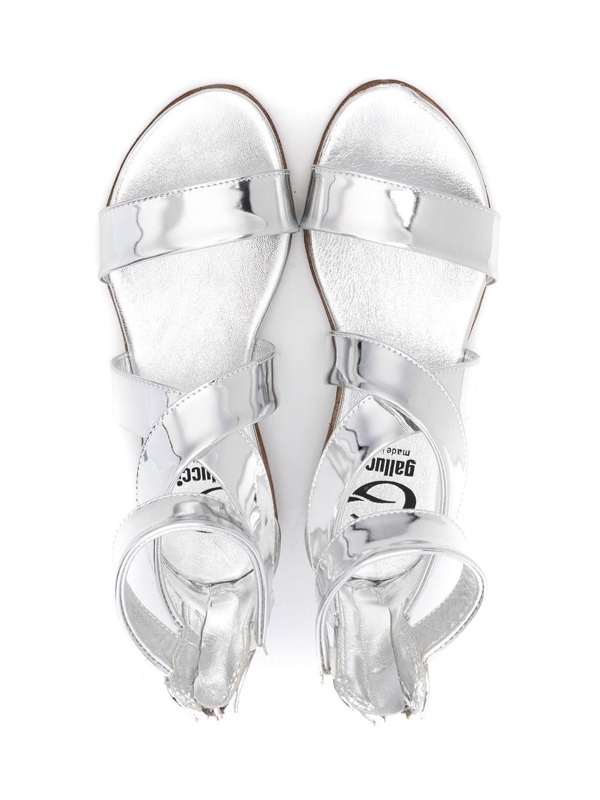 Gallucci Kids open-toe leather sandals - White