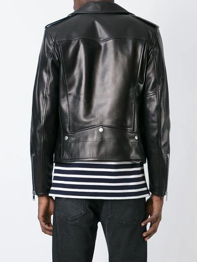 Shop Saint Laurent Classic Biker Jacket In Black