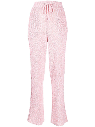Ferragamo Drawstring-fastening Waist Trousers In Rosa