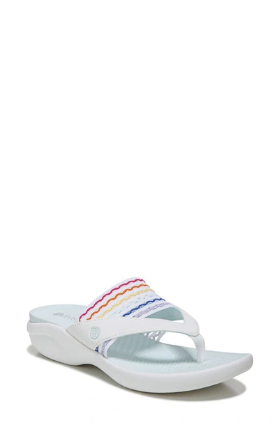 Shop Bzees Cabana Thong Toe Sandal In White Rainbow