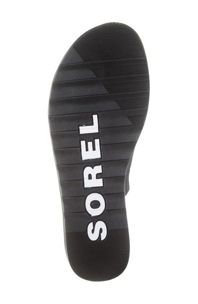 Shop Sorel Ella Ii Slingback Sandal In Black White