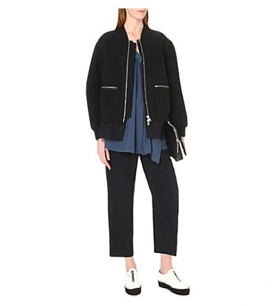 Shop 3.1 Phillip Lim / フィリップ リム Layered Woven Bomber Jacket In Black