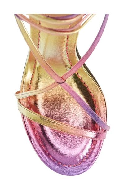 Shop Isabel Marant Aliza Strappy Sandal In Metallic Pink