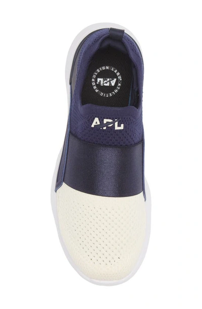 Shop Apl Athletic Propulsion Labs Techloom Bliss Knit Running Shoe In Navy / Pristine / White