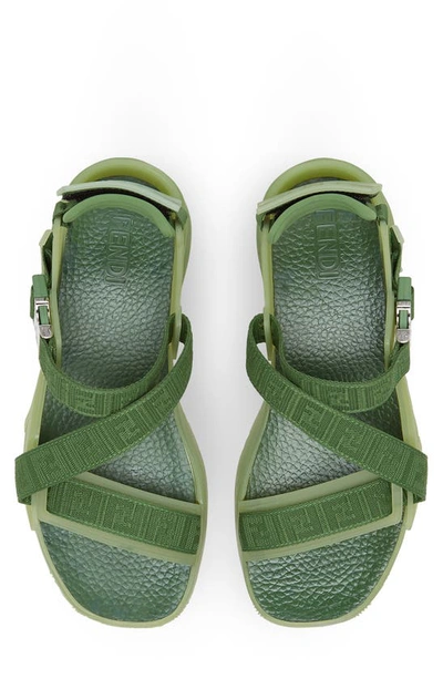 Shop Fendi Flow Sandal In Light Green