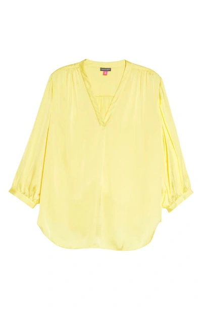 Shop Vince Camuto Rumple Satin Blouse In Sunburst