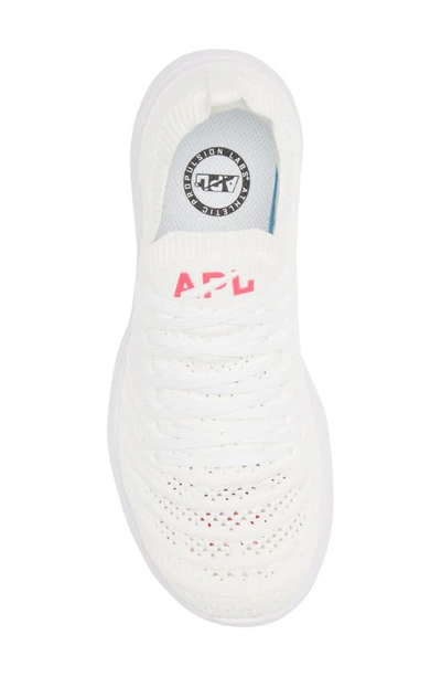 Shop Apl Athletic Propulsion Labs Techloom Wave Hybrid Running Shoe In White / Neon Pink