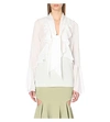 GIVENCHY Ruffled Charmeuse Shirt