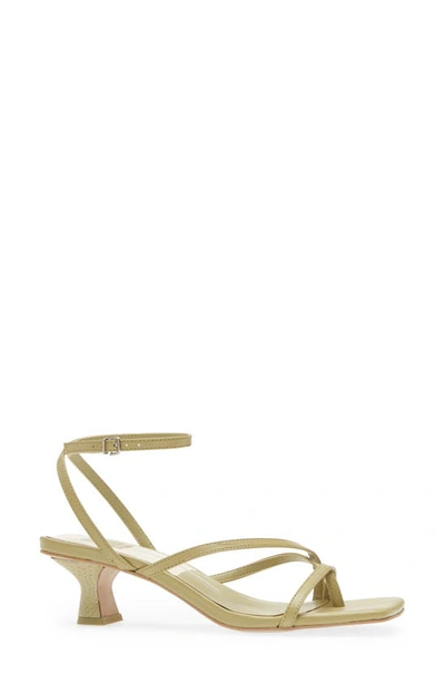 Shop Dolce Vita Baylor Kitten Heel Ankle Strap Sandal In Green Leather