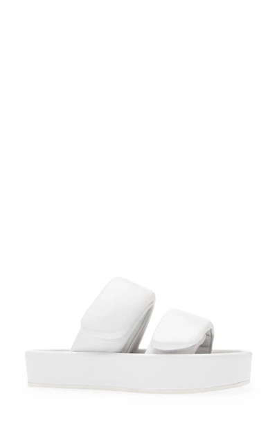 Shop Dries Van Noten Double Strap Platform Sandal In 001 White