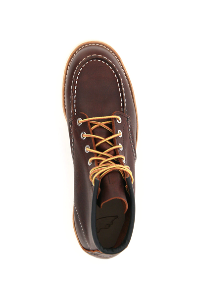 Shop Red Wing Shoes Classic Moc Toe Ankle Boots In Brown