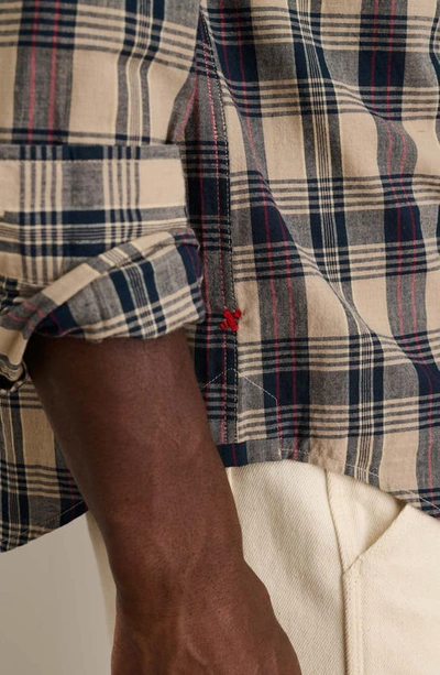 Shop Alex Mill Mill Plaid Cotton Button-down Shirt In Beige Madras