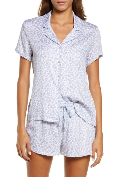 Shop Splendid Short Pajamas In Grey/ Blue Leo