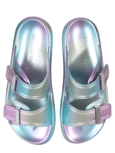 Shop Alexander Mcqueen Women's Silver Other Materials Sandals