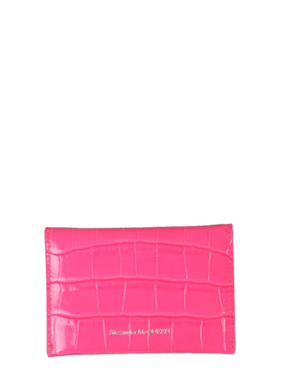 Shop Alexander Mcqueen Women's Fuchsia Other Materials Wallet