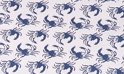 Shop Slate And Stone Short Sleeve Printed Poplin Shirt In Navy Crab Print