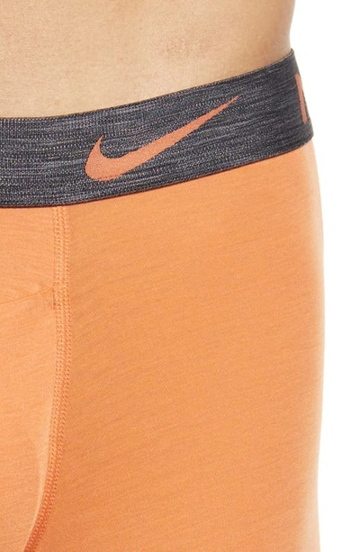 Shop Nike Dri-fit Assorted 2-pack Reluxe Boxer Briefs In Hot Curry/ Thunder Blue