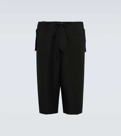 Shop Maison Margiela Viscose And Linen Shorts In Black