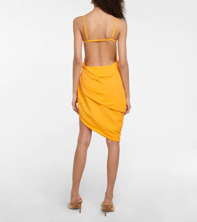 Shop Jacquemus La Robe Saudade Minidress In Orange
