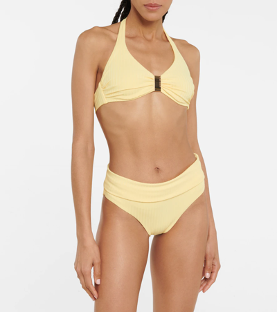 Melissa Odabash Provence Bikini Bottoms In Yellow Ribbed