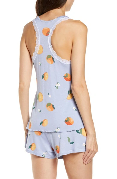 Shop Honeydew Intimates All American Sleep Top & Shorts Set In Capri Oranges