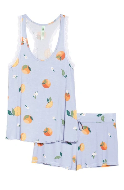 Shop Honeydew Intimates All American Sleep Top & Shorts Set In Capri Oranges