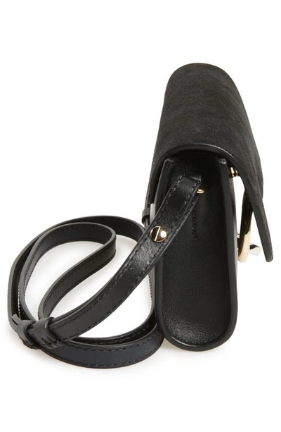 Shop Chloé Mini Faye Suede & Leather Wallet On A Chain In Black