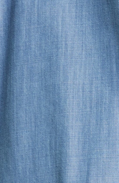 Shop Veronica Beard Allie Long Sleeve Shirtdress In Yale Blue
