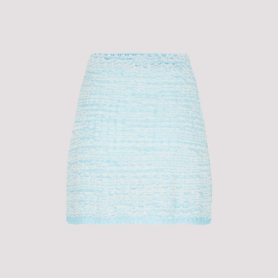 Shop Acne Studios Eyelash Mini Skirt In Blue