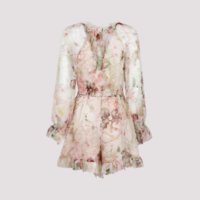 Shop Zimmermann Dancer Flutter Playsuit Dress In Multicolour