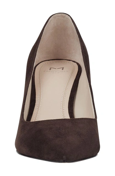 Shop Marc Fisher Ltd Zala Block Heel Pump In Brown Suede