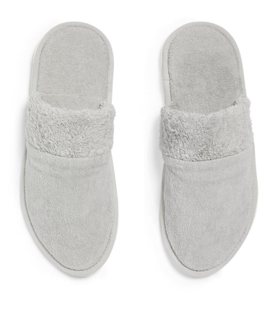 Shop Abyss & Habidecor Egyptian Cotton Christine Slippers In Silver