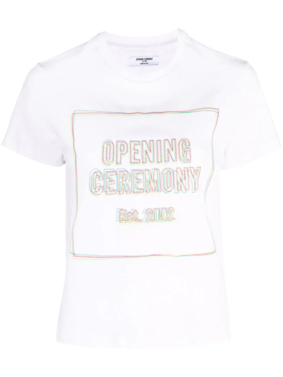 Shop Opening Ceremony Box Logo-print T-shirt In White