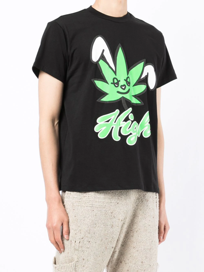 Natasha Zinko Graphic-print Short-sleeved T-shirt In Black