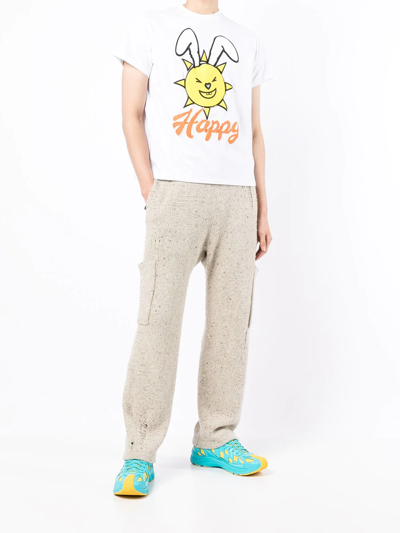 Natasha Zinko Graphic-print Short-sleeved T-shirt In White