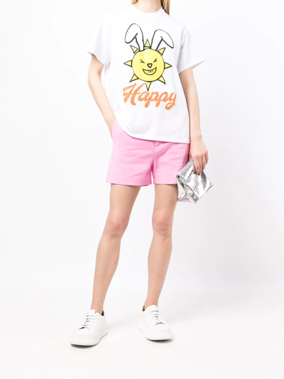 Shop Natasha Zinko Graphic-print Short-sleeved T-shirt In White