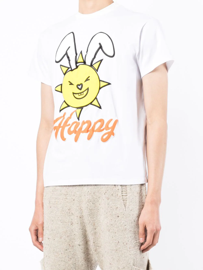 Natasha Zinko Graphic-print Short-sleeved T-shirt In White