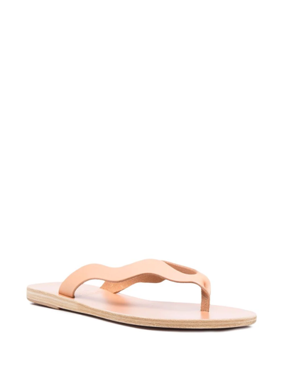 Shop Ancient Greek Sandals Leather Flip Flops In Neutrals