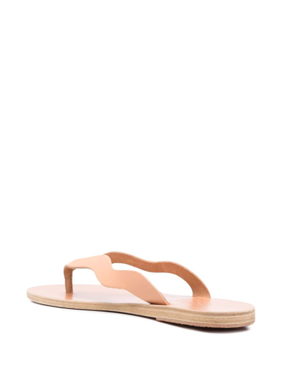 Shop Ancient Greek Sandals Leather Flip Flops In Neutrals