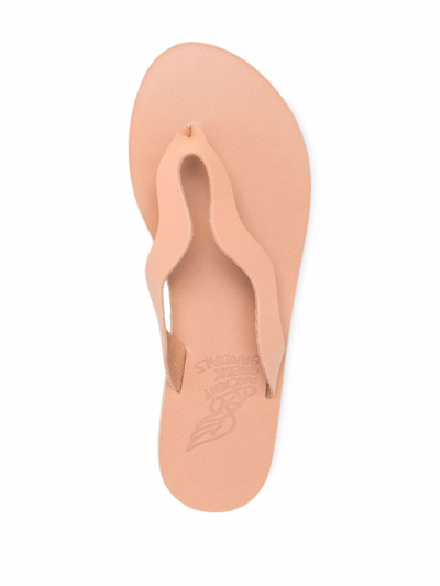 Shop Ancient Greek Sandals Leather Flip Flops In Neutrals