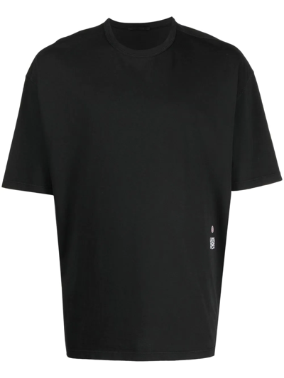 Shop Ten C Graphic-print Cotton T-shirt In Black