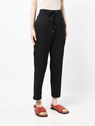 Shop James Perse Drawstring Utility Trousers In Black