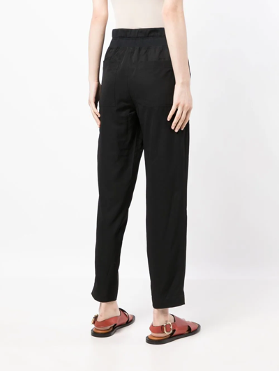 Shop James Perse Drawstring Utility Trousers In Black
