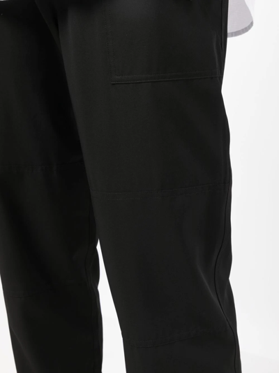 Shop James Perse Drawstring Utility Trousers In Black